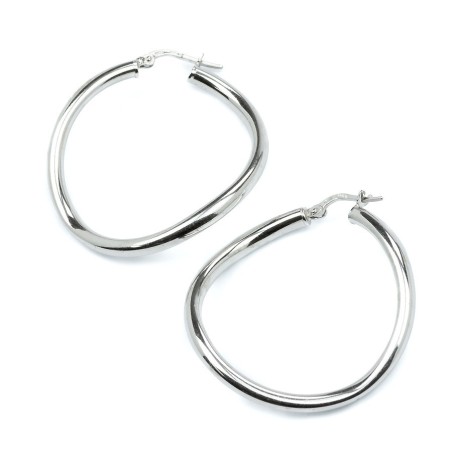 SWING Creolen in Silber  – Verleihe deinem Look Schwung