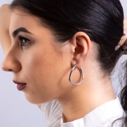 SWING Creolen in Silber  – Verleihe deinem Look Schwung