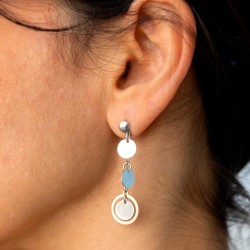 LUNA Ohrringe – elegante Ohrhänger mit schimmernden Kreisen