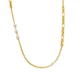 CHAIN Kette mit Perlen – Trendy Kette auch im Set mit Armband und Ohrringen