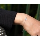 Kleeblatt Armband Weiß