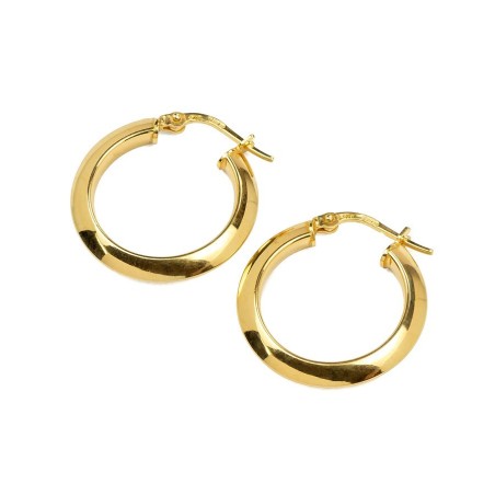 Vergoldete Creolen in modernem Kanten-Design – Eleganz trifft Stil