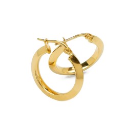 Vergoldete Creolen in modernem Kanten-Design – Eleganz trifft Stil