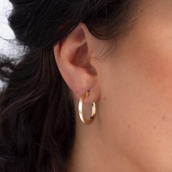 Vergoldete Creolen in modernem Kanten-Design – Eleganz trifft Stil