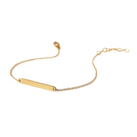 Filigrane Armkette mit zartem, länglichen Plättchen