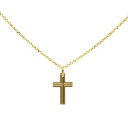 Gelbgold Kreuz Anhänger. Perfekt für besondere Anlässe.