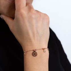 Silbernes Mandala Set - Kette, Ohrringe, Armband