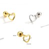 Herz Ohrpiercing  Silber und Vergoldet - Jetzt bei TCJ