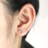 Edle Herz Ohrstecker aus Silber mit Zirkonia