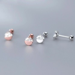 Halbkreis Ohrpiercing aus Silber mit Zirkonia Stein