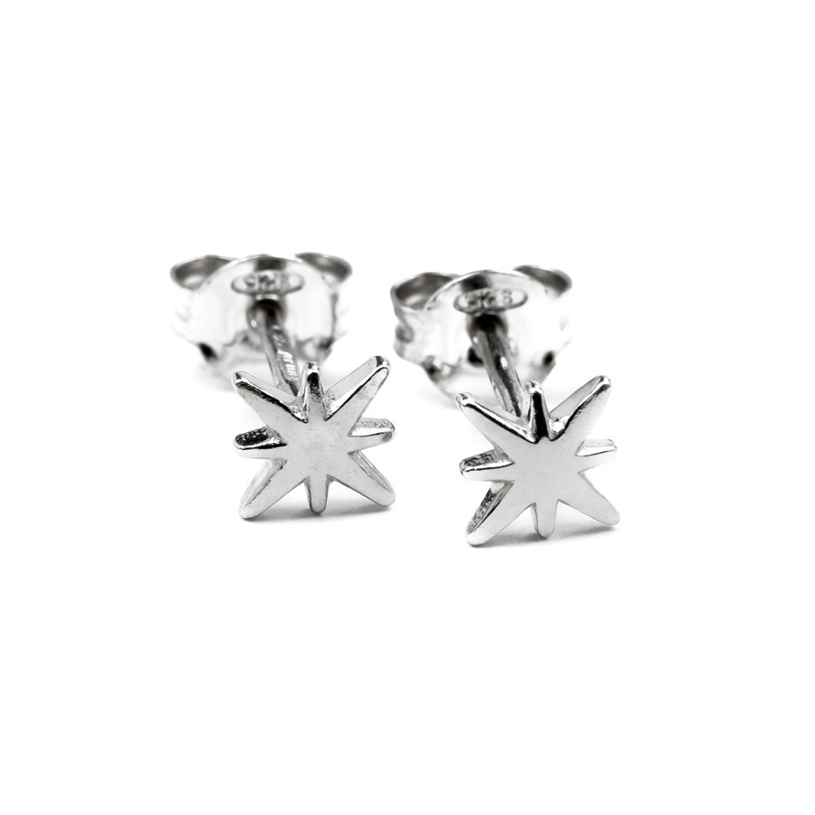 Silber Stern  Ohrstecker – Minimalistische Ohrringe
