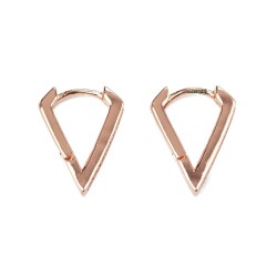 V-Form Creolen – Rosè & Silber mit Zirkonia