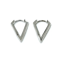 V-Form Creolen – Rosè & Silber mit Zirkonia