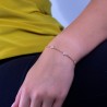 Roségold Armband mit Zirkonia Punkten