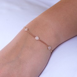 Roségold Armband mit Zirkonia Punkten