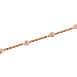 Roségold Armband mit Zirkonia Punkten