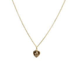 Kleiner Schutzengel in Herzform. Mit oder ohne Kette verfügbar.