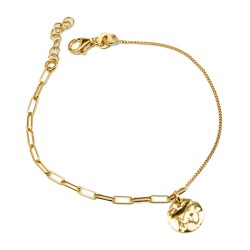 Hammerschlag Armband Gold – modernes Gliederarmband
